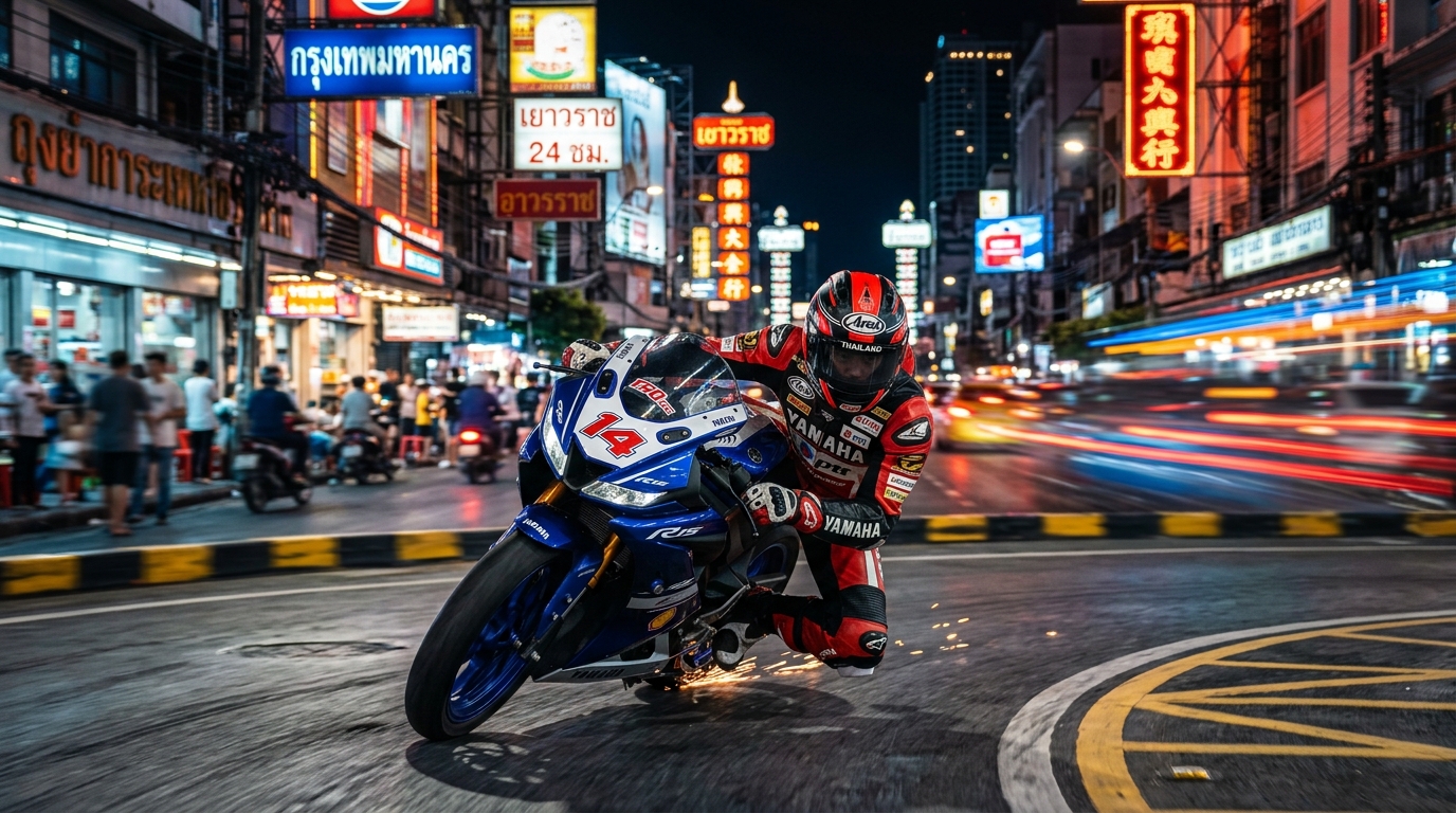 Thai sport motorcycle Bangkok street racing